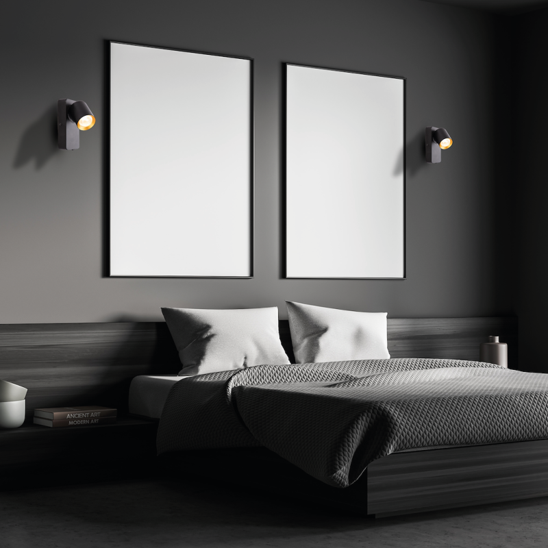 Wall lamp Andy 1xGU10 Black + Gold