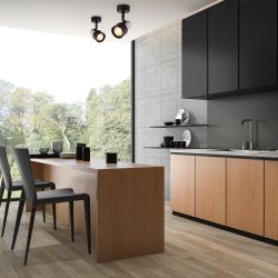 Spot Cino 1xGU10 Negro + Cromo