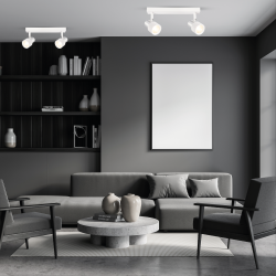 Cino Ceiling Lamp 2xGU10 White + Chrome