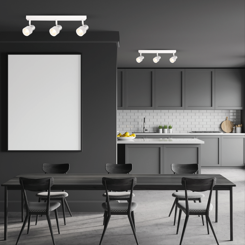 Ceiling Lamp Cino 3xGU10 White + Chrome