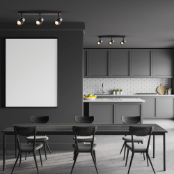 Ceiling Lamp Cino 3xGU10 Black + Chrome