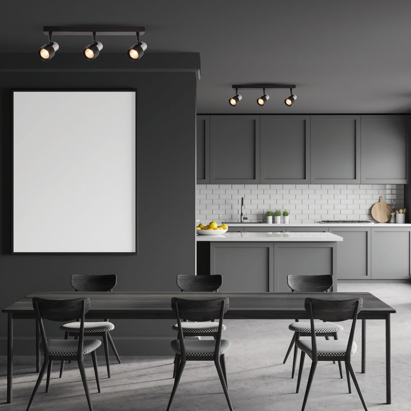 Ceiling Lamp Cino 3xGU10 Black + Chrome