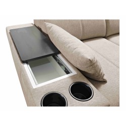 Milano I corner sofa with a sleeping function in Plecionka fabric, Verita 28 – elegance and functionality in one