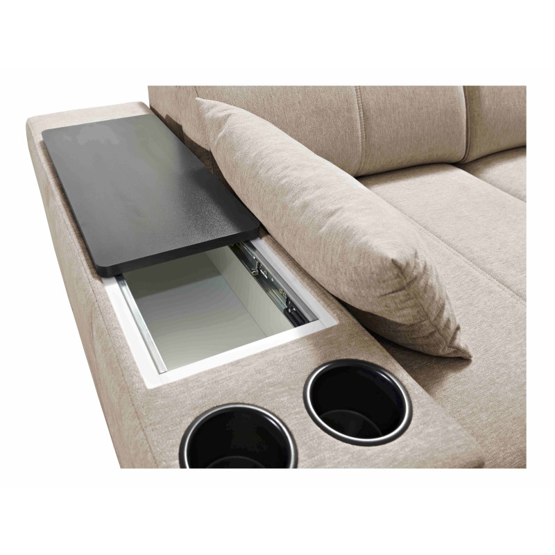 Milano I corner sofa with a sleeping function in Plecionka fabric, Verita 28 – elegance and functionality in one