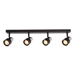Lámpara de Techo Cino 4xGU10 Negro + Cromo