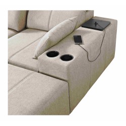 Milano I corner sofa with a sleeping function in Plecionka fabric, Verita 28 – elegance and functionality in one