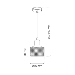 Lampa wisząca LUMI 1xG9