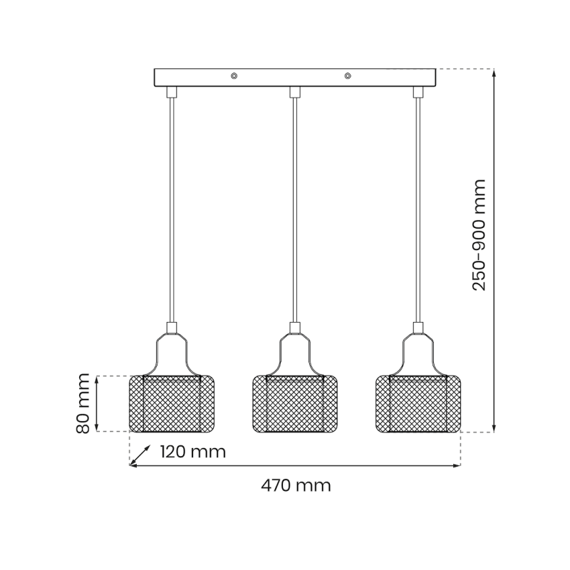 Lampa wisząca LUMI 3xG9