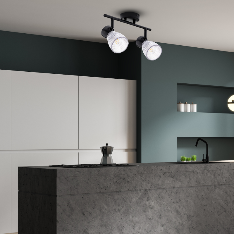 BEST BLACK Ceiling Lamp 2xE14