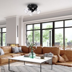 BEST BLACK ceiling lamp 3xE14 (round)