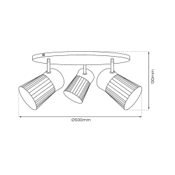 Lámpara de techo BEST BLACK 3xE14 (redonda)