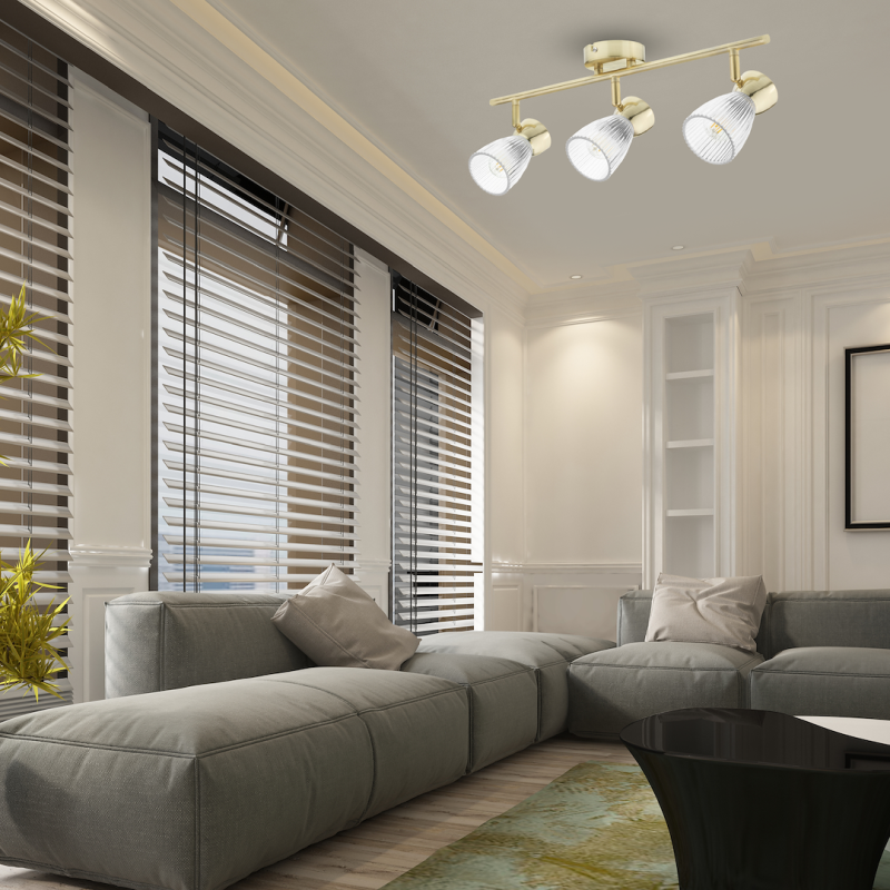 BEST GOLD ceiling lamp 3xE14