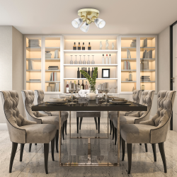 Lámpara de techo BEST GOLD 3xE14 (redonda)