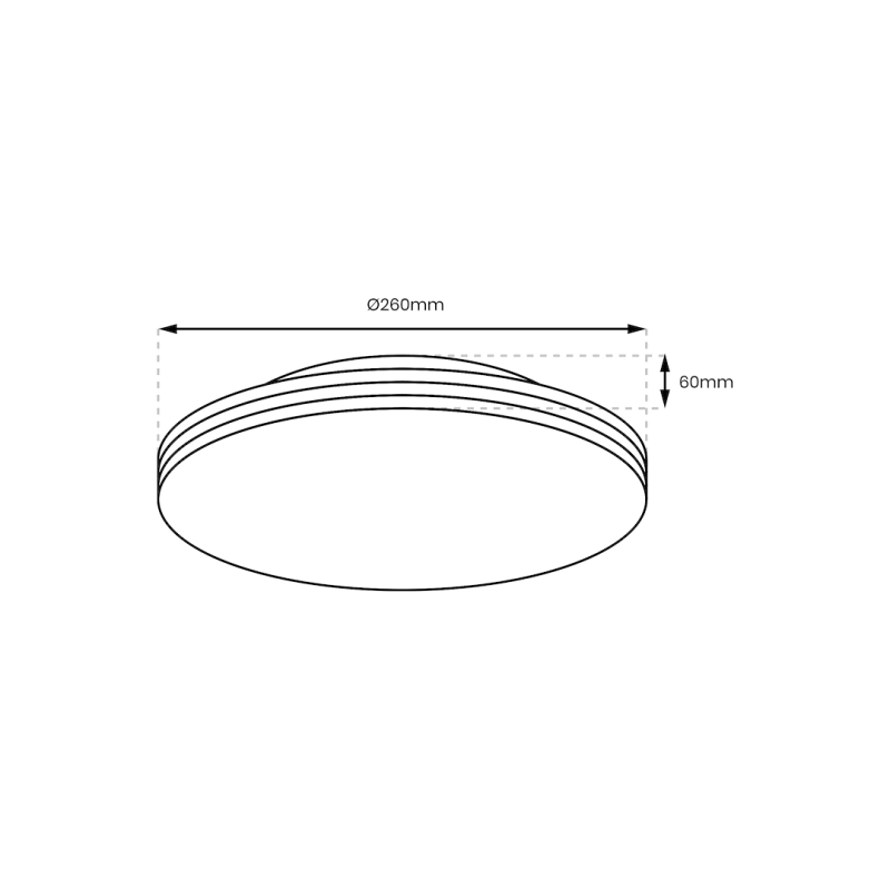 Plafon BEVER 10W LED IP44 Ø260 mm