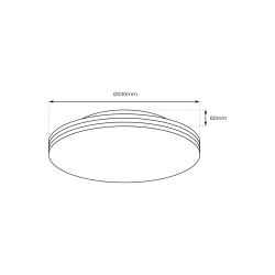 BEVER Ceiling Light 16W LED IP44 Ø330 mm