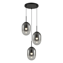 ALIAS BLACK hanging lamp 3xE14 round