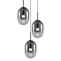 ALIAS BLACK hanging lamp 3xE14 round