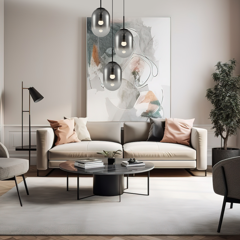 ALIAS BLACK hanging lamp 3xE14 round