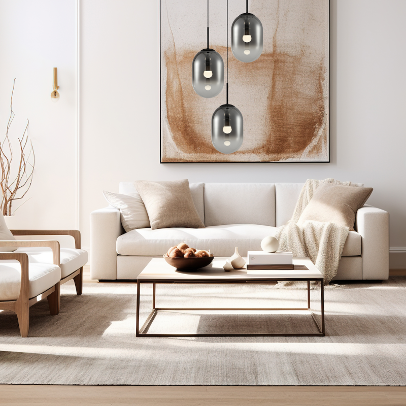 ALIAS BLACK hanging lamp 3xE14 round