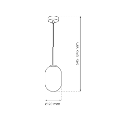 ALIAS BLACK pendant lamp 1xG9 diameter 120