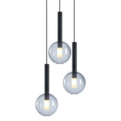 NIKO BLACK pendant lamp 3xG9