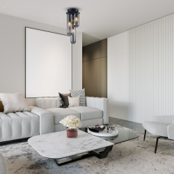 Lámpara de techo PAX BLACK 3xG9