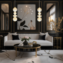 Hanging lamp DAPHNE AMBER 36W