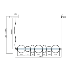 DAPHNE AMBER 40W pendant lamp