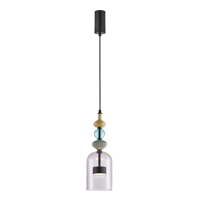 Arte 12W LED Pendant Lamp, 13cm Diameter, Black