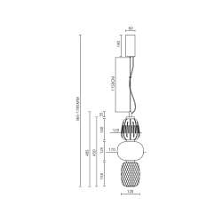 CARO GOLD 28W LED Hanging Lamp