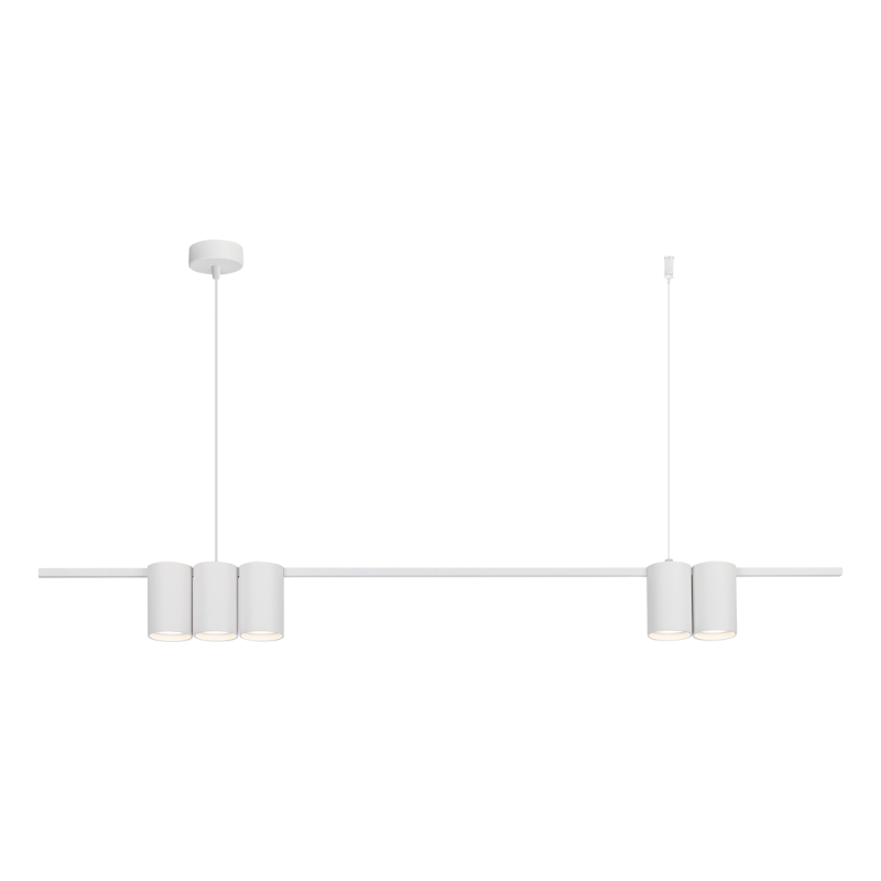 Genesis 5xGU10 White Pendant Lamp (Bar)