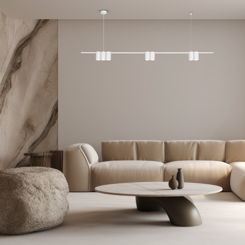 Genesis 7xGU10 White Hanging Lamp (Bar)