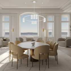 Lampa wisząca (koło) Genesis 10xGU10 Biały