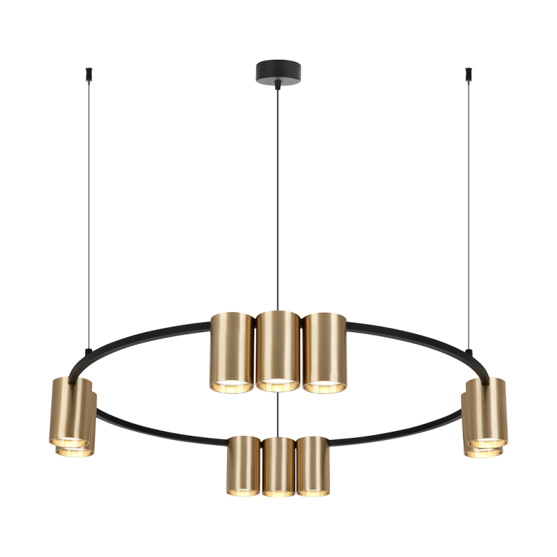 Hanging lamp (circle) GENESIS BLACK GOLD 10xGU10