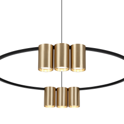 Lampa wisząca (koło) GENESIS BLACK GOLD 10xGU10