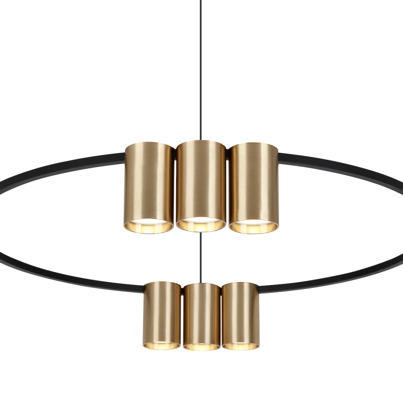Hanging lamp (circle) GENESIS BLACK GOLD 10xGU10