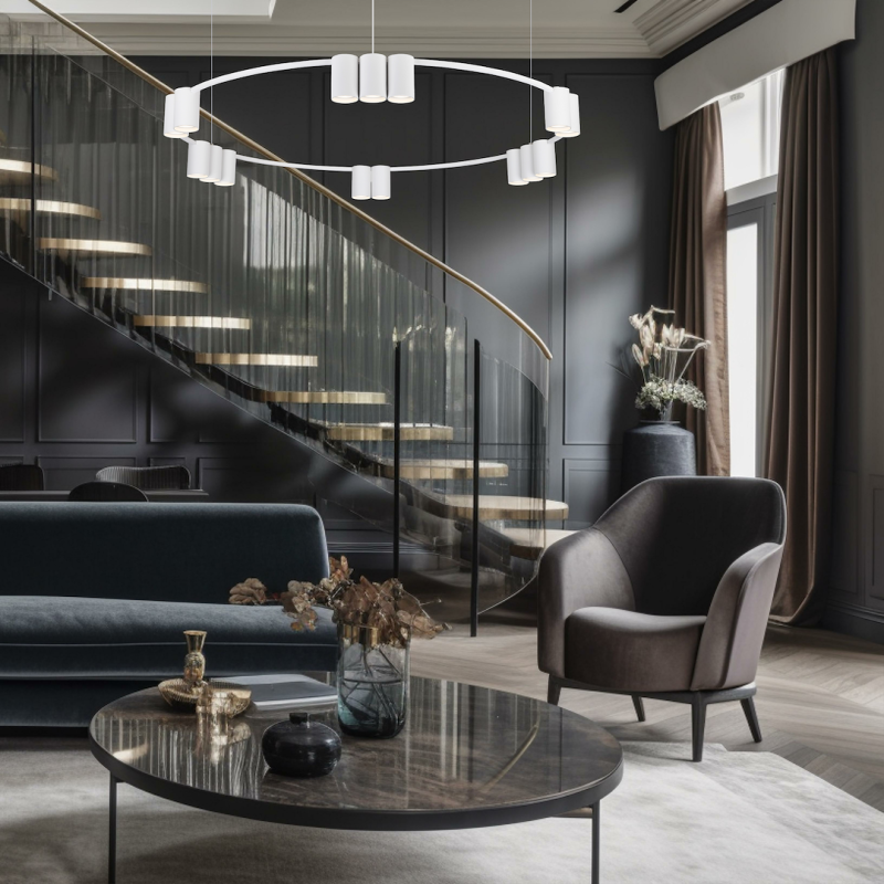 Lampa wisząca (koło) Genesis 15xGU10 Biały