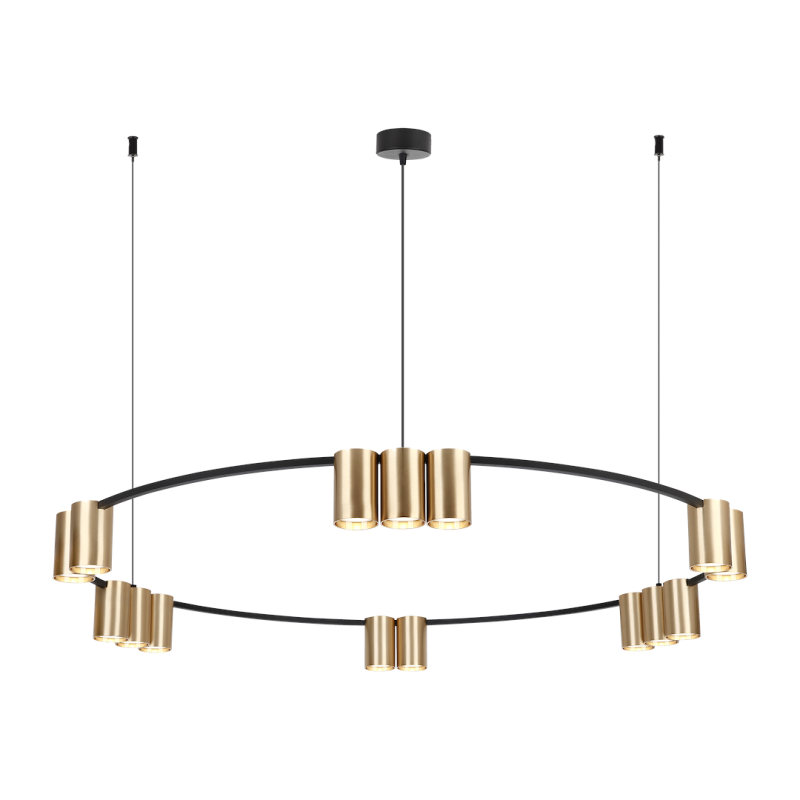 Hanging lamp (circle) GENESIS BLACK GOLD 15xGU10