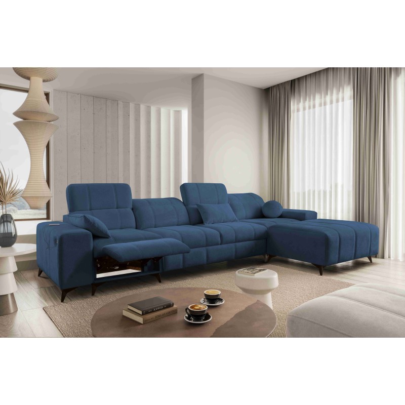 Ecksofa Ballagio XII Mix mit Schlaffunktion und Relax - Geflecht, Spring 1118