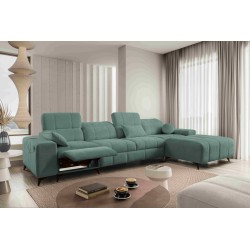 Ballagio XII Mix Corner Sofa with Sleeping and Relaxation Function - Woven Fabric, Spring 1116