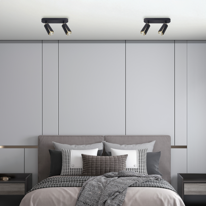 FLOWER BLACK GOLD SPOT 2xGU10