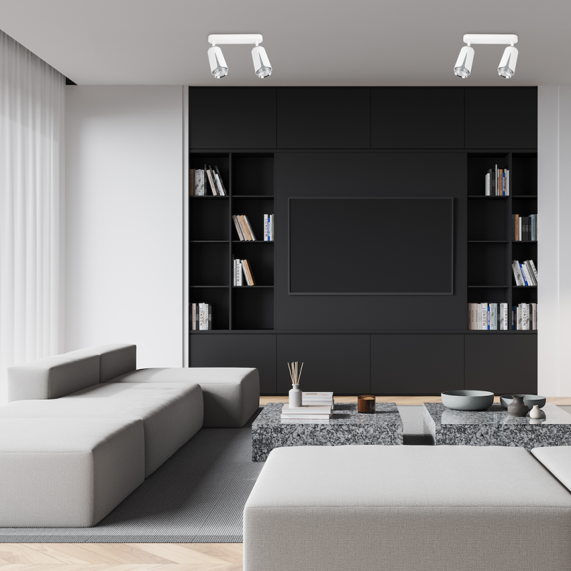 Flower Chrome Spot 2xGU10 Weiß