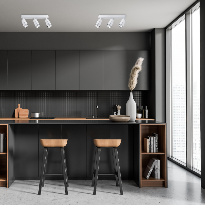 Flower Chrome Spot 3xGU10 Blanco