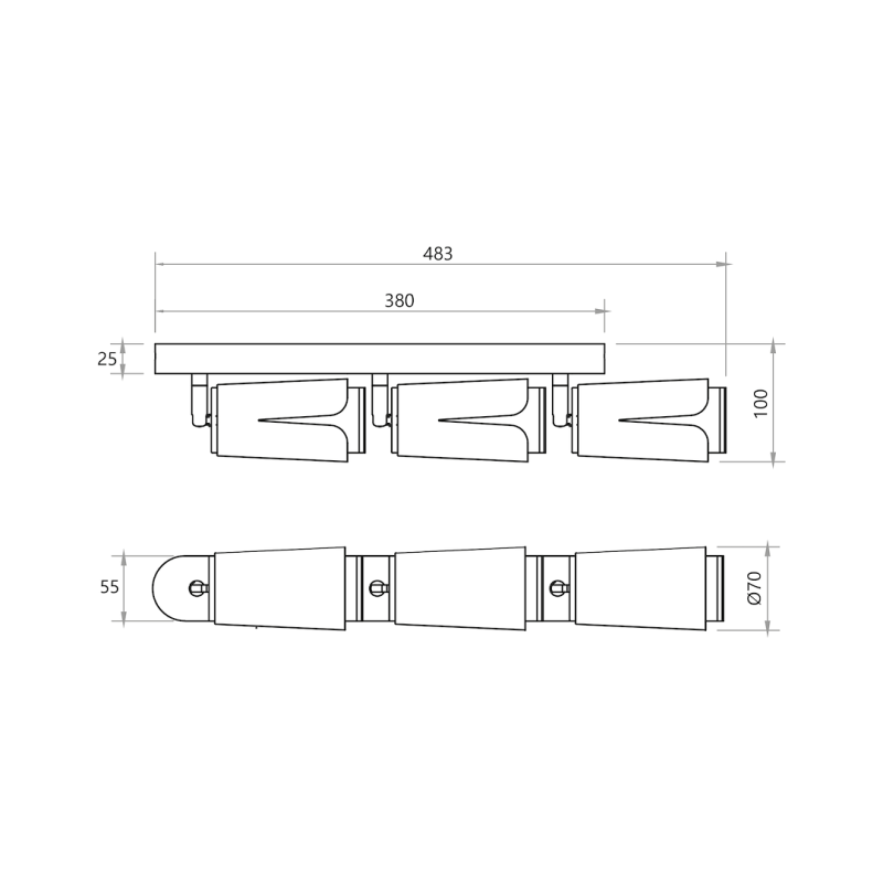 Flower Chrome Spot 3xGU10 Білий