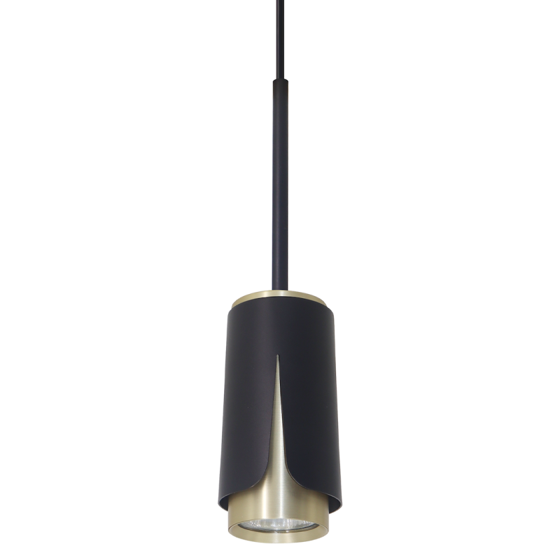 FLOWER BLACK GOLD HANGING LAMP 1xGU10