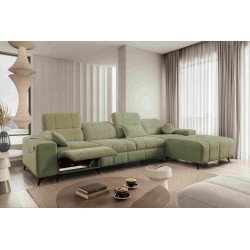 Ballagio XII Mix corner sofa with sleeping and relaxation function - Plecionka, Spring 1115