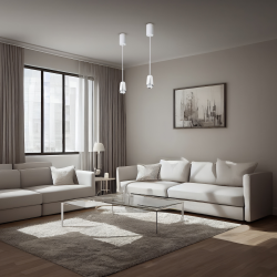 Flower Chrome Lampa Wisząca 1xGU10 Biały