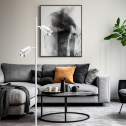 Flower Chrome Floor Lamp 2xGU10 White