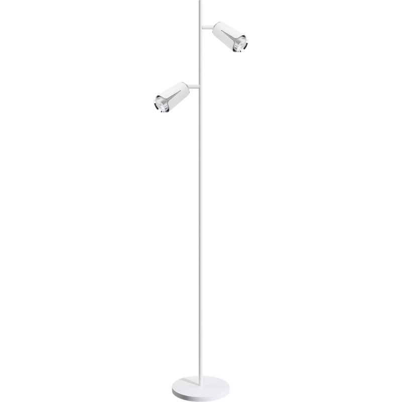 Flower Chrome Floor Lamp 2xGU10 White