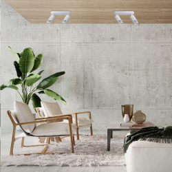 VERTIKALER WEISSER FLECK 2xGU10